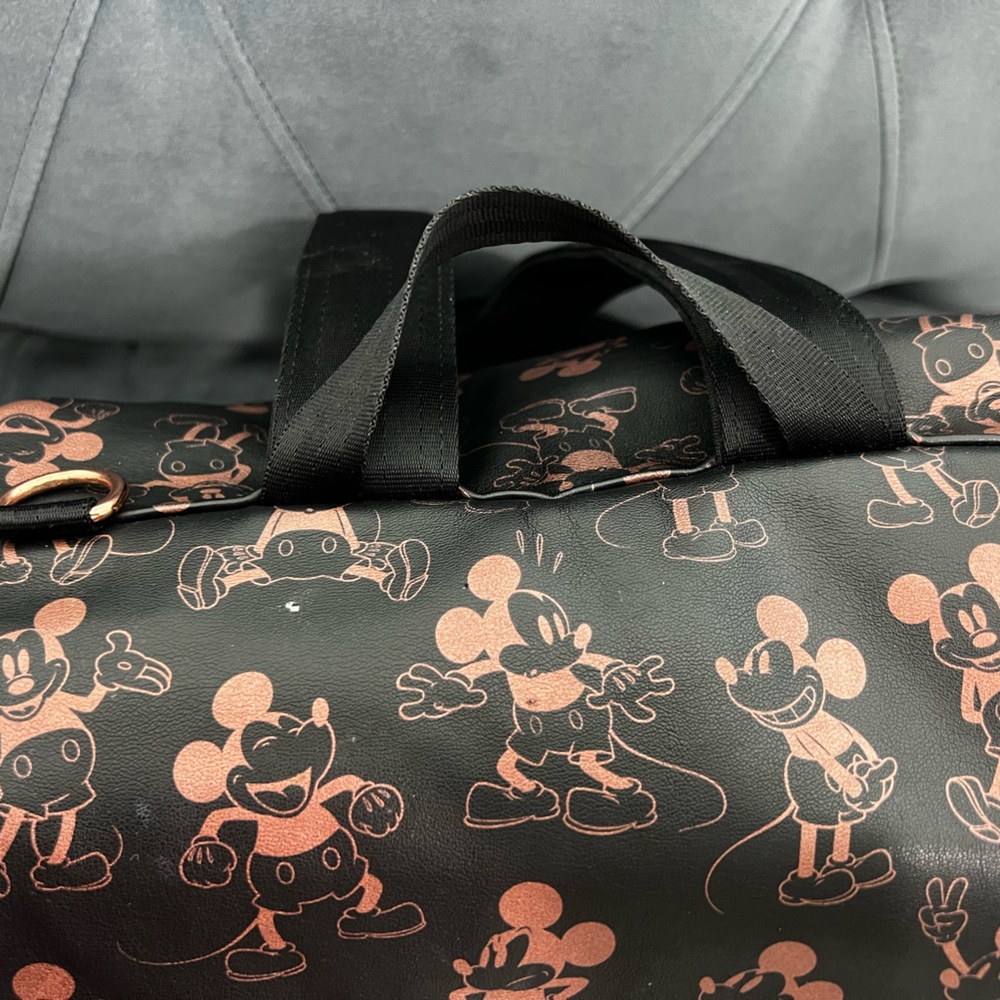 Petunia Pickle Bottom Black with Rose Gold Mickey Print Diaper Bag - Picture 11 of 11